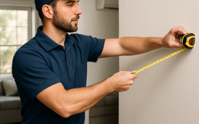 Air conditioner in a modern living room