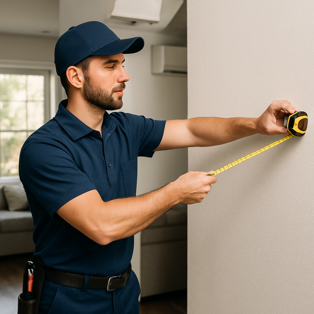 Air conditioner in a modern living room