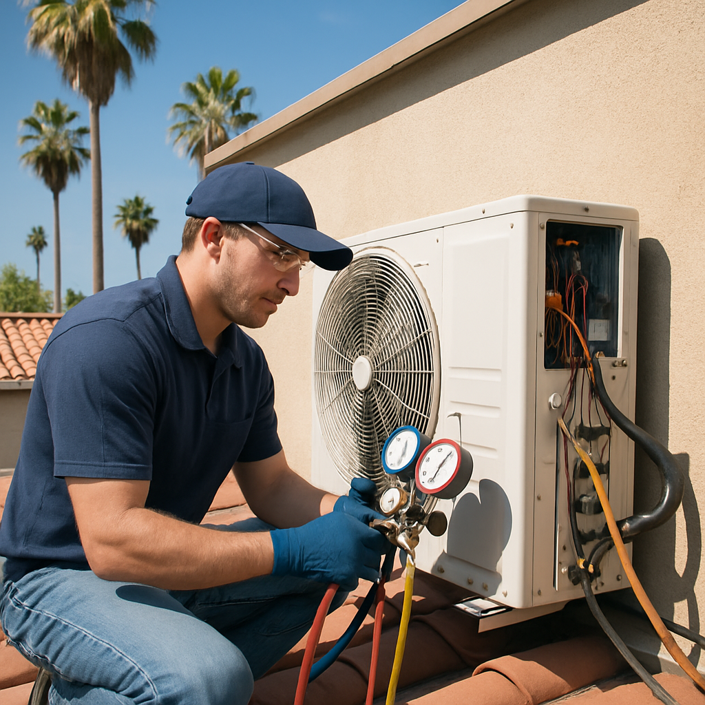 Air conditioner unit outside a California home